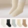 thumbnail image 6 of LYMAYTER 0-8Y ‌Girls' Mid-Calf Cotton Socks Princess Socks with Bow Fashionable Ruffled Edges Children's 1 Pair, 6 of 8