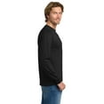 thumbnail image 4 of Gildan Heavy Cotton Men's Long Sleeve T-Shirt, Comfortable, Crewneck Classic Fit Tee, Black, L, 4 of 5