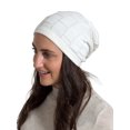 thumbnail image 2 of Candid White Slouchy Cotton Beanie Men Women All Season, 2 of 2