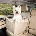 thumbnail image 4 of PetSafe Happy Ride Dog Safety Seat for Cars, Trucks and SUVs - Jumbo Pet Size - Seat Belt Tether - Machine-Washable Liner, Cover and Cushion - Quilted Tan, 4 of 4