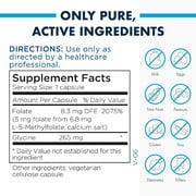 MethylPro 5mg L Methylfolate - Professional Strength Active Methyl Folate Supplement for Brain Support & Balanced Mood - Gluten-Free Cognitive Supplement with No Fillers (30 Capsules)