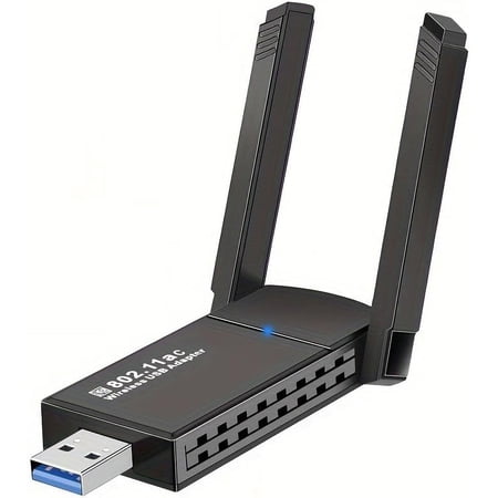 Mini Wireless Adapter Network Adapter for Desktop PC,USB 1300Mbps WiFi Adapter for PC Built-in High Gain Dual Band Antenna 5 G / 2.4G for Desktop PC Laptop Windows 7/8/8.1/10/11