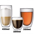 thumbnail image 2 of Inevnen Double Walled Glass Coffee Mugs Insulated Coffee Cups Clear Borosilicate Glass Mugs, 2 of 8