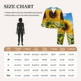 thumbnail image 4 of Pajama Sets for Women 2 Pcs, Sky Golden Sunflower Field B Button Down Long Sleeve Sleepwear Lounge PJ Sets, 4 of 6
