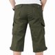 thumbnail image 3 of Mens 3/4 Long Length Elasticated Shorts Waist Cargo Combat Three Quarter Pants, 3 of 4
