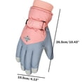 thumbnail image 3 of Fesfesfes Women Ski Gloves Winter Warm Cozy Outdoor Windproof Snowboard Gloves For Youth Skiing Snowboarding Motorcycling Shoveling Gloves or, 3 of 7