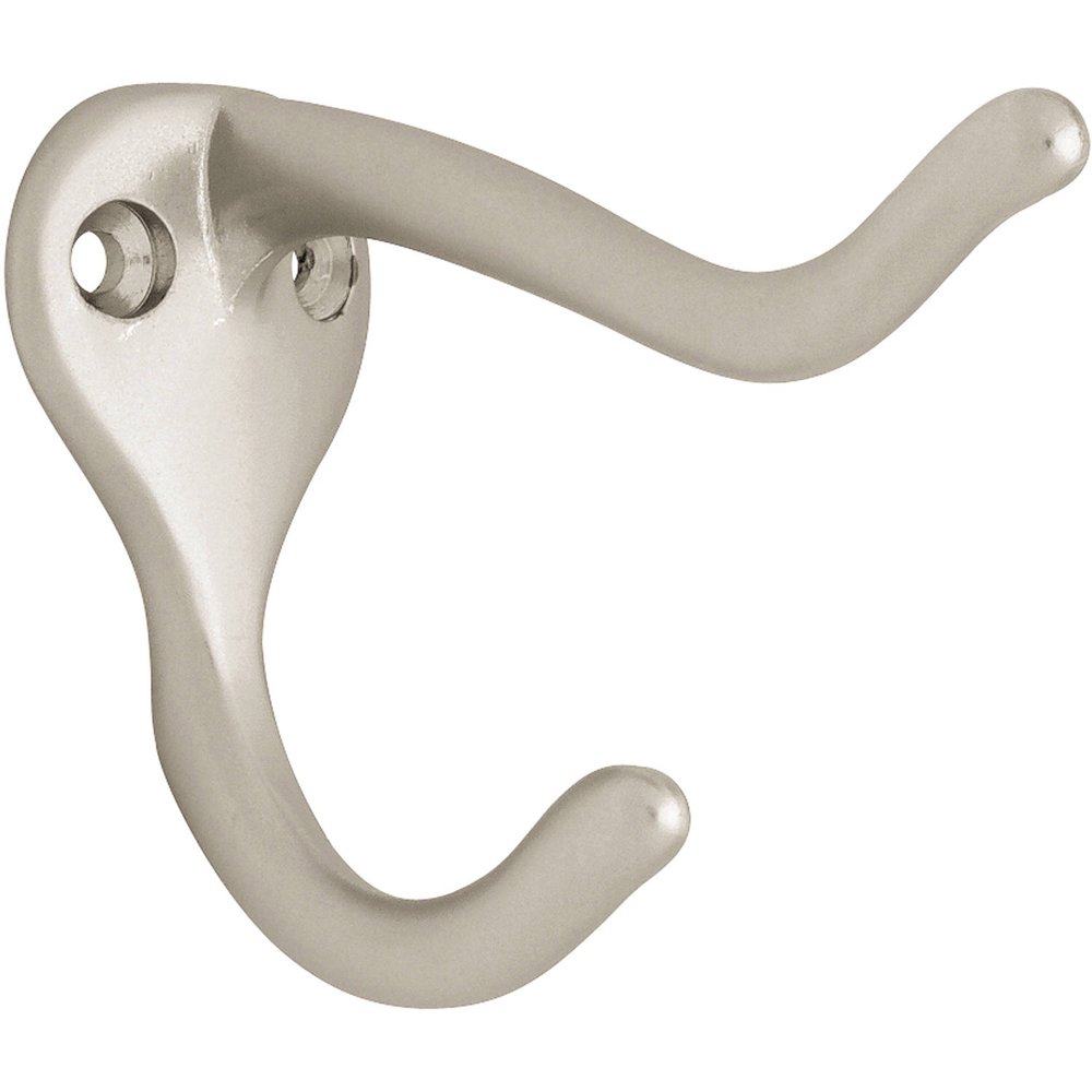 Brainerd Coat and Hat Hook, Matte Nickel