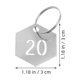 thumbnail image 2 of unbranded 20Ud Placas Numeradas De Acero Inoxidable Con Llaveros Hexagonal Para Organización En Casa Y Oficina, 2 of 6