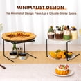 thumbnail image 6 of PUERSI 4 PCS Pizza Stand Holder with Non-Slip Pads, Black Metal Pizza Pan Display Stands, Food Platter Riser Serving Tray for Party Wedding, 6 of 8