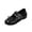 Black, variant on Womens PU Studded Bow Double Buckle Strap Round Toe Mary Jane Flat Shoes