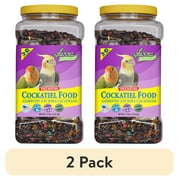 (2 pack) 3-D Pet Products Premium Cockatiel Bird Food Seeds, with Probiotics, 4.5 lb. Stay Fresh Jar