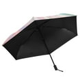 thumbnail image 5 of Compact Sun Umbrella Windproof Travel Umbrellas for Rain Strong Portable UV Protection Colorful Line Waves, 5 of 8