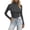 Dark Gray, variant on TIANZEN Long Sleeve High Neck Slim Fit Stretch Casual Basic Solid Color Tee Shirt Tee Shirts Woman