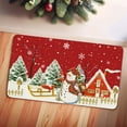 thumbnail image 5 of Christmas Xmas Door Floor Mat 17x30 Inch, Snowman Red, 5 of 6