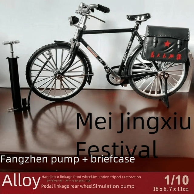 Simulación de bicicleta vintage de 28 rayas, modelo de bicicleta de aleación, juguetes de bicicleta retro de los años 80, pequeños adornos
