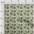 thumbnail image 2 of oneOone Tissu en Velours Vert Menthe Floral Rétro Matériel de Robe Tissu Imprimé Tissu au Mètre 58 Pouces de Large, 2 of 5