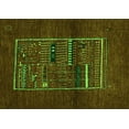 thumbnail image 1 of Ahgly Company Indoor Rectangle Abstract Green Contemporary Area Rugs, 7' x 10', 1 of 1