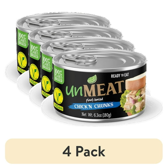 (4 pack) CPG unMEAT Chicken Breast-Style Chunks, 6.35oz Can