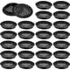 thumbnail image 1 of INCREWYA 50 rejillas de ventilación redondas de acero inoxidable de 53 mm para gabinete, cajón, estantería, cocina, negro, 1 of 5