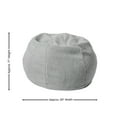 thumbnail image 4 of Emma + Oliver Small Gray Faux Sherpa Refillable Bean Bag Chair for Kids and Teens, 4 of 9