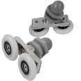 thumbnail image 3 of Shower Door Wheels, Double Twin Top / Bottom Shower Door Rollers / Runners / Pulleys / Wheels Bathroom Replacement(4pcs, gray), 3 of 4