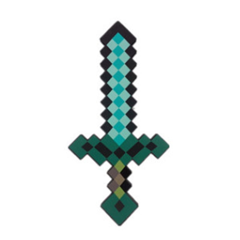 Minecraft Foam Sword Roleplay Battle Toy Life Sized Minecraft Pixel Swords For Active Play New Walmart Com