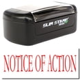 thumbnail image 1 of Slim Pre-Inked Notice Of Action Stamp, Slim 1444, Ultra Slim Design, Impression Size 1/2" by 1-3/4", Up to 25,000 Impressions - Red Ink, 1 of 10