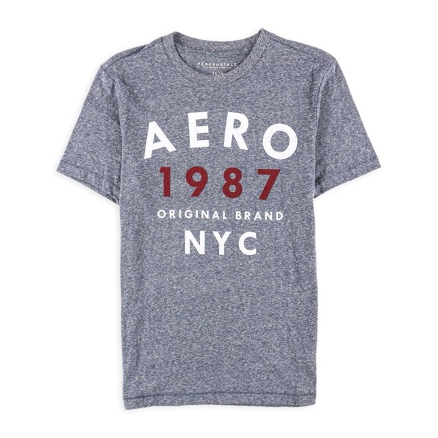 Aeropostale - Camiseta con gráfico original de la marca para hombre, azul, extra pequeña Aeropostale Camiseta gráfica