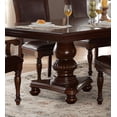 thumbnail image 2 of Traditional Brown Cherry Finish 9pc Formal Dining Set Table 2 Arm Chairs 6 Side Chairs Wooden Dining Furniture, 2 of 7