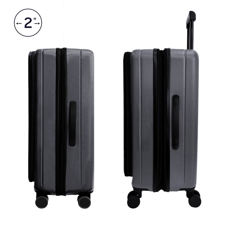 iFLY Quantum 24" Expandable Checked Luggage, Charcoal photo 6