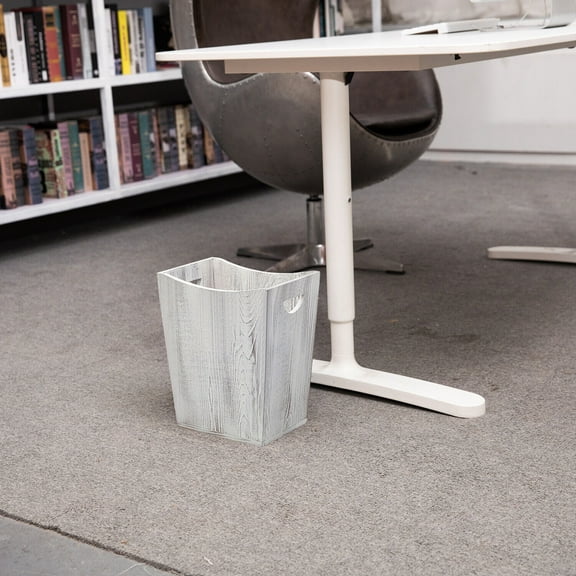 Wood Trash Can Farmhouse Wastebasket Bin for Bathroom Office Bedroom Living Room