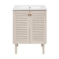 thumbnail image 6 of Bron 24" Freestanding Bathroom Vanity in White Oak with Sink Top, 6 of 11