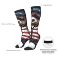 thumbnail image 6 of Fotbe Patriotic Boxing Bear Art print Women's Men's Novelty Crew Socks Cotton Socks Knee High Socks for Walking,Running,Nurses,Pregnancy, 6 of 8