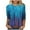 Multicolor1, variant on Tops for Women Plus Size 3/4 Sleeve Round Neck Print Casual T-shirt Multicolor L