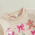 thumbnail image 3 of Toddler Baby Girl Christmas Outfit Bowknot  Sweatshirt Long Sleeve Sweater Shirt Pullover Top Fall Winter Xmas Holiday Clothes, 3 of 7
