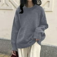 thumbnail image 2 of Wdgfv Acrylic Pullover Sweater Women Petite Friendly Oversized Knit Pullover Soft Slouchy Winter Sweater for Women Cozy, 2 of 3