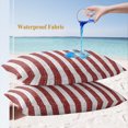 thumbnail image 4 of Lumbar Pillow Covers 20x12 Inch Set of 2, Red Geometric Waterproof Outdoor Pillow Covers, Vintage Stripes Abstract Modern Art Decorative Cushion Pillowcases for Couch, Sofa, Bed, Garden, Patio, 4 of 9