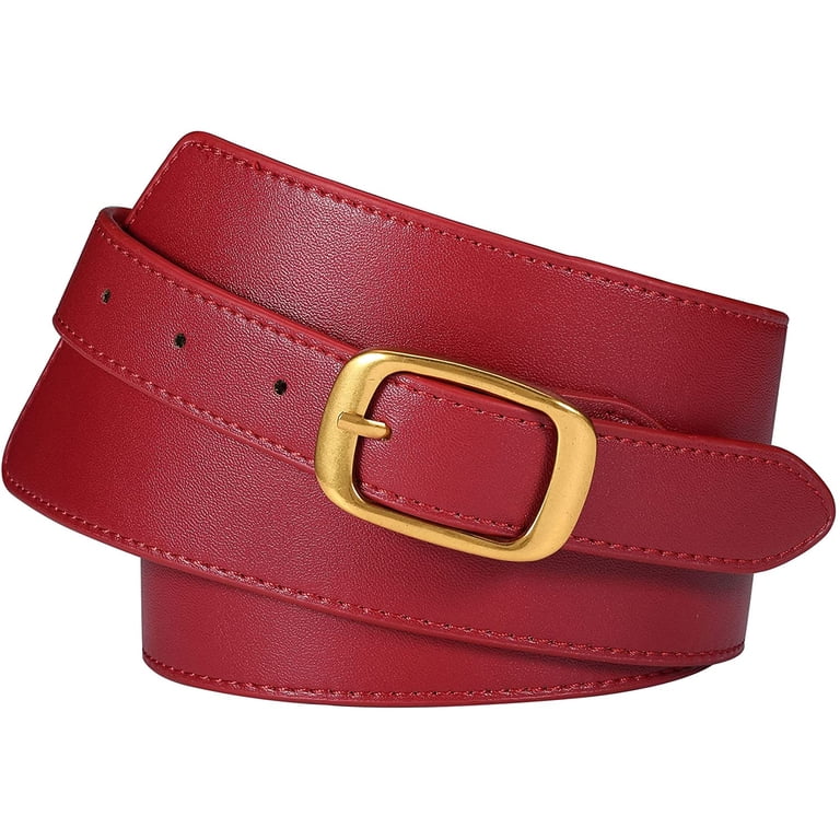 Wide Retro Vintage Leather Cinch Waist Belt 2.4 main image 2