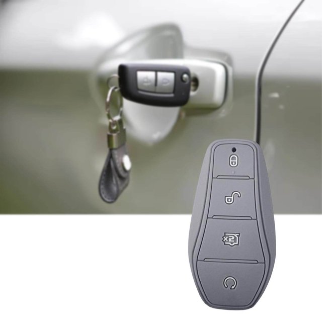Maoww Silicone Car Key Case Cover for Byd Atto 3 Replacement High Quality Gray