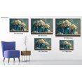 thumbnail image 4 of Country Flower Canvas Wall Art, Teal Blue Mason Bottle Colorful Flower Picture, Framed Rustic Floral Wall Decor for Bedroom Bathroom Living Room Dining Room Office Kitchen Artwork Decor 12x18 Inch, 4 of 5