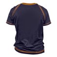 thumbnail image 3 of Men's Raglan T-shirt Retro Short Sleeve Round Neck Letter Printing Tops M, 3 of 3