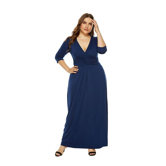 Maxi Vestido Largo De Fiesta Elegante Dama Sexi Talla Extra DaraBaby Vest031