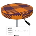 thumbnail image 4 of Bingfone12 Inch Padded Round Bar Stool Cover Cushion With Elastic Fabric Round Chair Seat - Fall Buffalo Plaid, 4 of 7