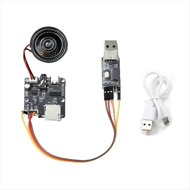Módulo de Chip de Voz MP3 con Puerto Serie -ST5B, Módulo de Audio Personalizado para Transmisión de Voz, Kit de Audio con Disparadores de Control de un Solo Chip.