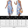 thumbnail image 2 of Vestido Plisado Vestido elegante para mujer, sin espalda, con estampado floral, traje de playa holgado (azul S) Kuymtek para Mujer Azul T S, 2 of 6