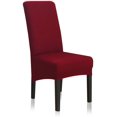 thumbnail image 1 of Stretch Dining Chair Slipcovers, XL/Oversized Removable Washable Soft Spandex Extra Large Dining Room Chair Covers for Kitchen Hotel Table Banquet Solid Color (4 Per Set, Burgundy Red), 1 of 8