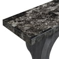 thumbnail image 4 of Pemberly Row Table Console Moderne en Bois Marbre Gris Vieilli et Noir Faux, 4 of 5
