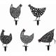 thumbnail image 1 of 5 Pack Realistic Hens Yard Ornament Chicken Shape Yard Silhouette Ornament For Lawn Path Sidewalk Yard, 1 of 5