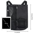 thumbnail image 5 of Mesh Drawstring Swimming Bag Beach Backpack With Wet Pocket For Fitness Workout Grey Fangkenuo, 5 of 8