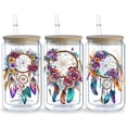 thumbnail image 4 of 5 sheets Dream Catcher UV DTF Transfer Sticker Glass Cups Diy Wrap Transfer Sticker Glass Cup Waterproof Sticker Bottle Sticker Adhesive Sticker-High Quality, 4 of 8